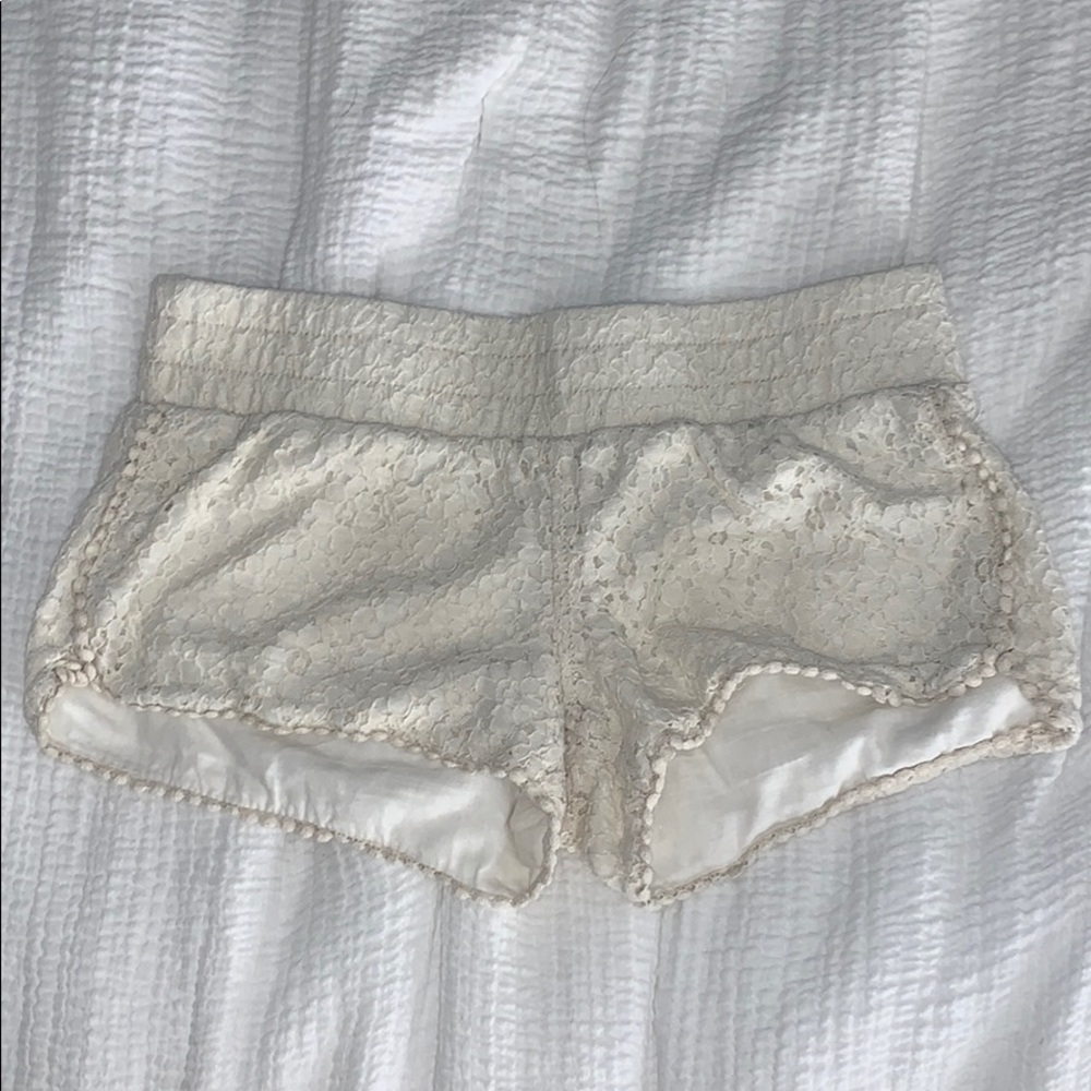 “Fire” White Boho Shorts (Flower Print